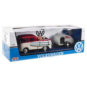 Camioneta cu remorca Motormax, Volkswagen T1 Pickup Surf, 1: 24 imagine