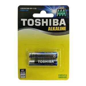 Set 2 baterii alcaline Toshiba, R3, Blu Line, AAA imagine