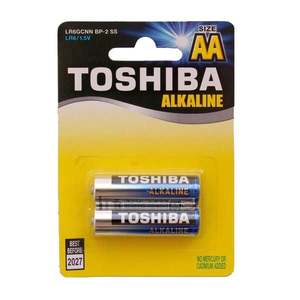 Set 2 baterii alcaline Toshiba, R6, Blu Line, AA imagine