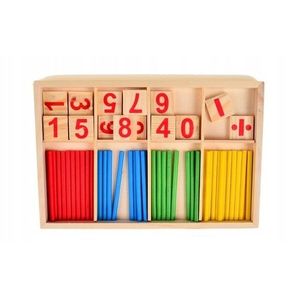 Set educativ „Invata sa numeri si sa calculezi cu ajutorul betisoarelor colorate” imagine