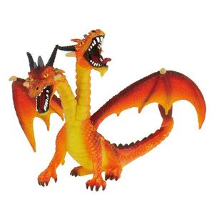 Figurina - Dragon Orange cu 2 capete | Bullyland imagine