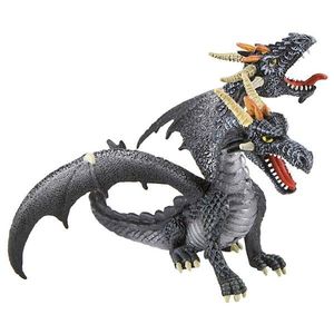 Figurina - Dragon Negru cu 2 capete | Bullyland imagine
