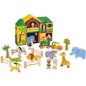 Cutie cu jucarii de lemn - Story Box Safari | Janod imagine