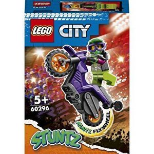 LEGO City - Motocicleta de cascadorie pentru wheelie 60296 imagine