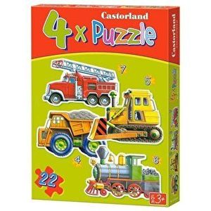 Puzzle 4 in 1 - Vehicule mari, 22 piese imagine