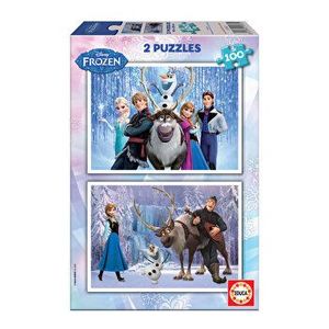 Puzzle Frozen, 2 x 100 piese imagine