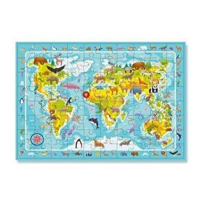 Puzzle Harta animalelor lumii, 80 piese imagine
