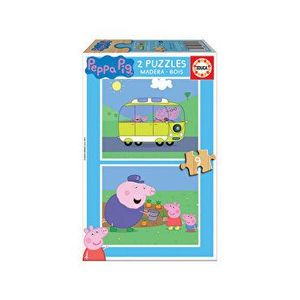 Puzzle Peppa Pig, 2 x 9 piese imagine