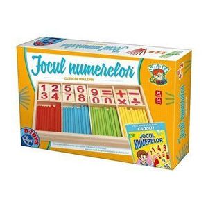Jocul numerelor cu piese din lemn imagine