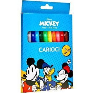 Acuarele tip pastila + pensula Mickey, 12 culori imagine