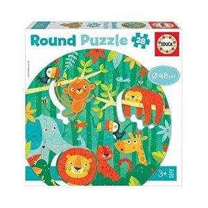 Puzzle rotund The jungle, 28 piese imagine