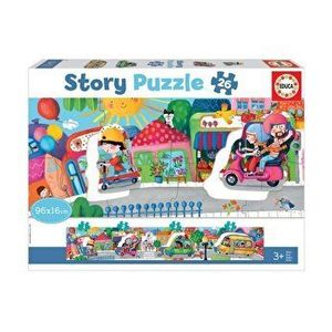 Puzzle panoramic Story puzzle vehicule, 26 piese imagine