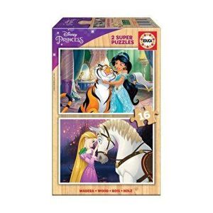 Puzzle 2 in 1 Disney Princess, lemn, 32 piese imagine