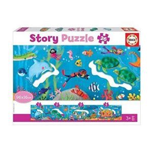 Puzzle panoramic Story puzzle underwater world, 26 piese imagine
