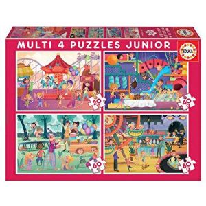 Puzzle multi4 Park Attraction si Children's party, 20-40-60-80 piese imagine