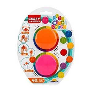 Set plastilina Crafy Oval, 2 culori, portocaliu-roz imagine