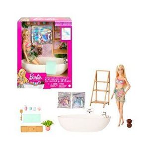 Set papusa Barbie si accesorii pentru baie imagine