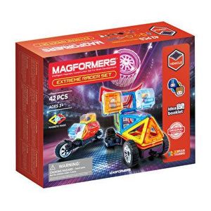 Joc magnetic de constructie Magformers - Extreme Racer - Curse Extreme, 42 piese imagine