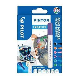 Set Pilot Pintor Creativ, mix 6 culori, varf extra - fine imagine