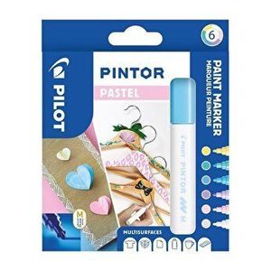 Set Pilot Pintor Pastel, mix 6 culori, varf extra - fine imagine