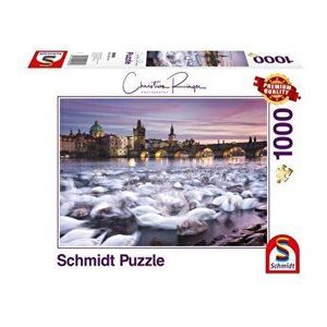 Puzzle Schmidt - Christian Ringer - Lebede din Praga, 1000 piese imagine
