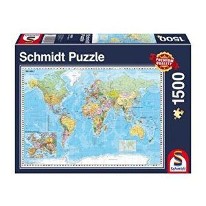 Puzzle Schmidt - Harta lumii, 1500 piese imagine