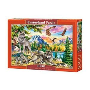 Puzzle Wolf family and eagle, 1000 piese imagine