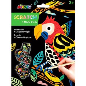 Set creativ de razuit - Scratch - 4 pasari magice | Avenir imagine