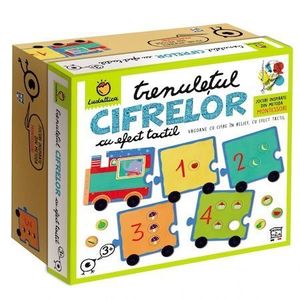 Puzzle - Trenuletul Cifrelor Cu Efect Tactil, Montessori | Ludattica imagine