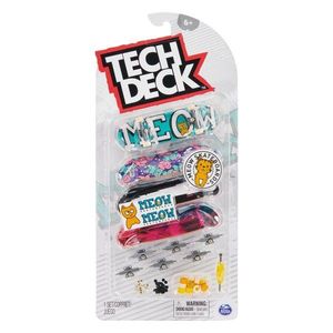Set mini placa skateboard Tech Deck, 4 buc, Meow, 20140760 imagine