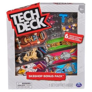 Set 6 mini placi skateboard, Tech Deck, Bonus Pack, Finesse, 20140842 imagine