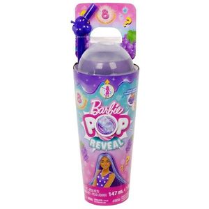 Papusa cu accesorii Barbie, Color Pop Reveal Fruit, Strugure, 8 surprize, HNW44 imagine