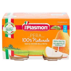 Piure Pere 100% Natural - Plasmon, 4 luni+, 2 x 104 g imagine