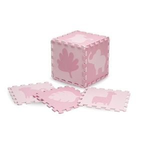 Covoras de joaca Puzzle Momi Zawi 150x150 cm Pink imagine