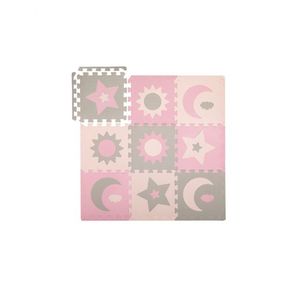 Covoras de joaca puzzle Momi Nebe 93 x 93 cm Pink imagine