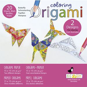 Set origami - Coloring Origami - Butterflies | Fridolin imagine
