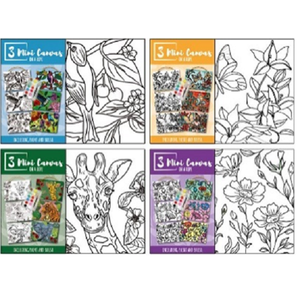 Set creatie 3 mini-tablouri pe sfoara - pasari, fluturi, flori, jungla - 4 modele | Wins Holland imagine
