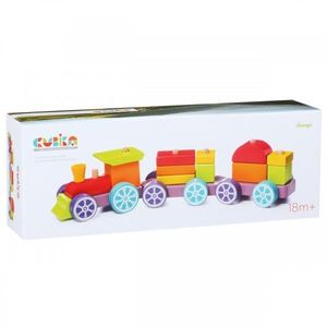 Jucarie din lemn - Cubika - Tren Rainbow Express | Cubika imagine