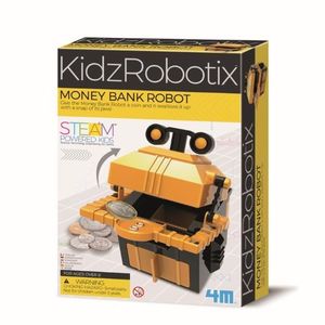 Kit constructie robot, 4M, Money Bank Robot Kidz Robotix imagine