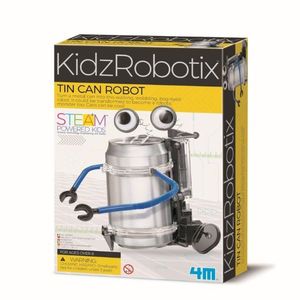 Kit constructie robot, 4M, Tin Can Robot Kidz Robotix imagine