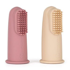 Set 2 periute de dinti PetiteMars pentru deget cu peri moi silicon rozbej imagine