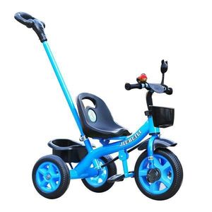 Tricicleta albastra cu pedale si maner parental pentru copii 2-5 ani imagine