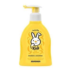 Gel de Dus si Sampon cu Banane - Sanosan Kids Shower & Shampoo, 200 ml imagine