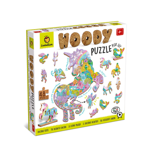 Puzzle din lemn - Woody Puzzle - Unicorns | Ludattica imagine