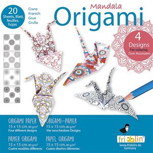 Set origami - Mandala Coloring Origami - Cranes | Fridolin imagine