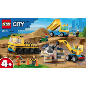 LEGO City - Camioane de constructie si macara cu bila pentru demolari [60391] | LEGO imagine