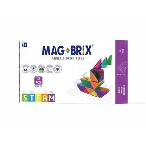 Set magnetic - Magbrix - Triunghi dreptunghic, 12 piese | JC Ingenium imagine