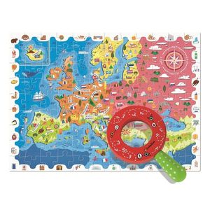 Puzzle 108 piese - Detective Puzzle - Harta Europei | Ludattica imagine