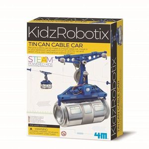 Kit constructie robot - Kids Robotix - Tin Can Cable Car | 4M imagine