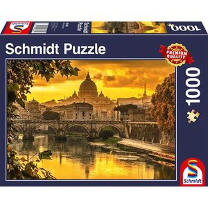 Puzzle 1000 de piese - Golden Light Over Rome | Schmidt imagine